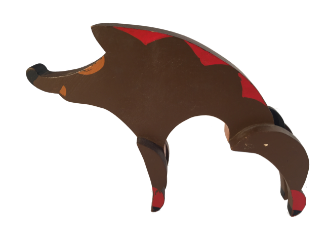 Eugenio Tavolara cinghiale in legno 1928