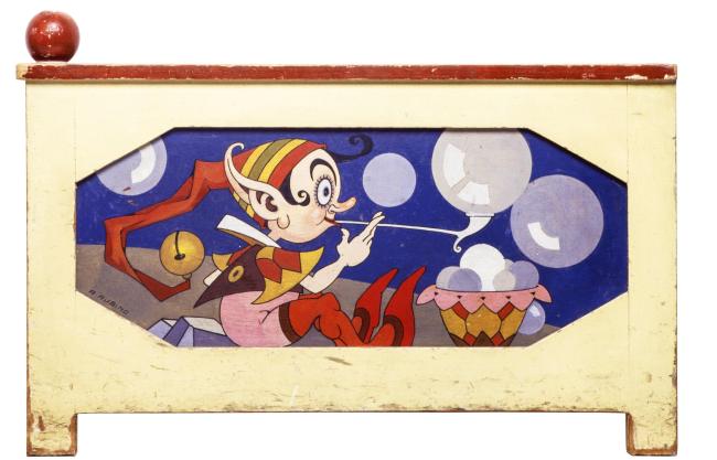 Una di due pediere di un letto di Antonio Rubino 1928 ca