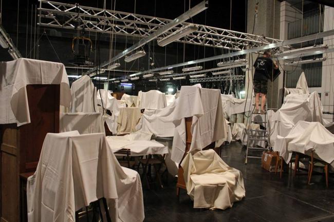 L'allestimento all'Arena del Sole